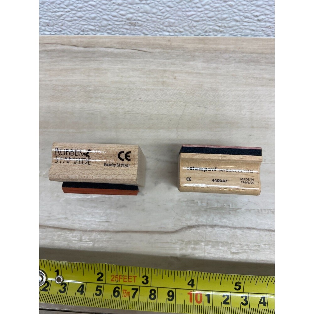 Wood Mounted Rubber Stamps Set Of 4 - Picture 5 of 8